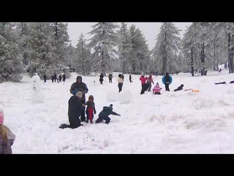 San Diego mountains beat out Big Bear for most snowfall in southern California overnight