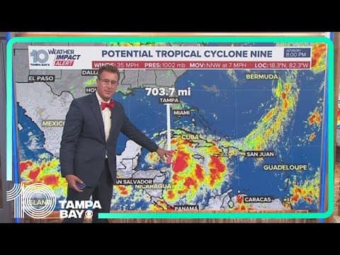 Tracking the Tropics: Potential Tropical Cyclone 9 expected to become hurricane by Wednesday