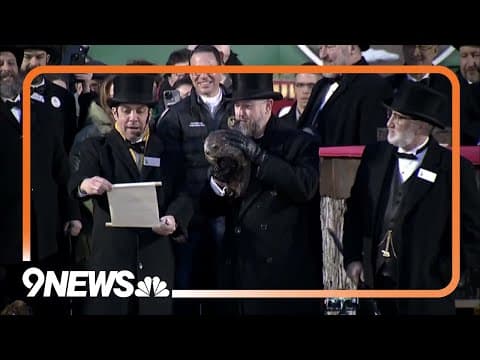 Punxsutawney Phil makes his 2024 Groundhog Day weather prediction