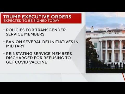 President Donald Trump expected to sign several military-related executive orders