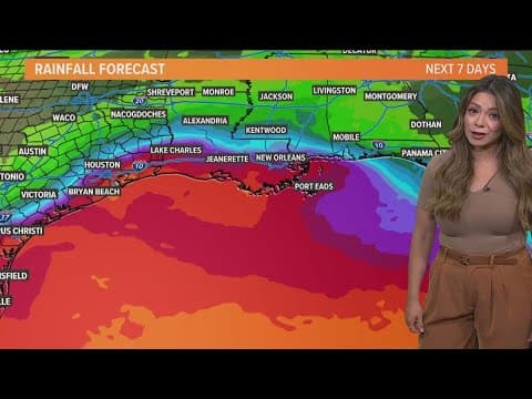 Heavy rain falling in Florida, chances of tropical storms developing