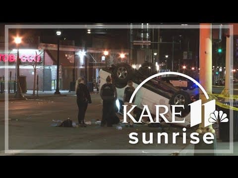 Crash ends with overturned car in Minneapolis