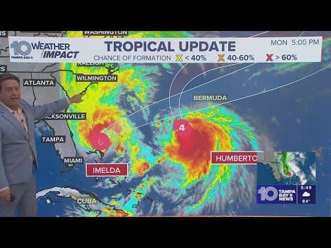 Tracking Tropical Storm Imelda and Hurricane Humberto