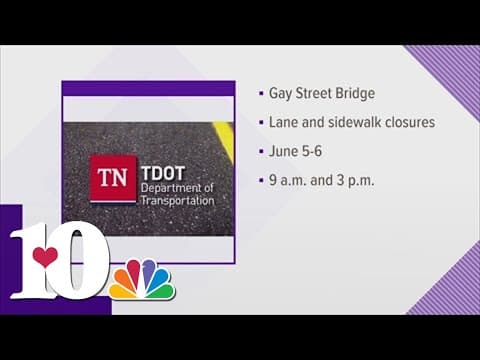 Lane closures expected on Gay Street bridge