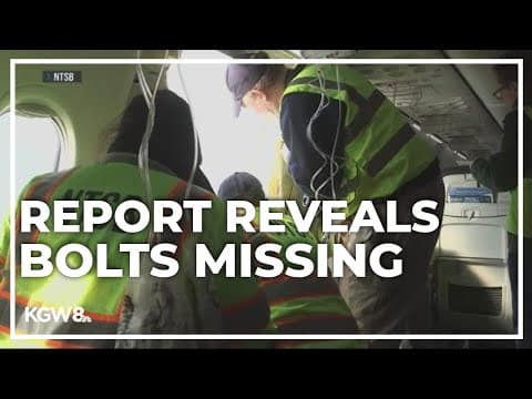 Boeing: Bolts missing from Alaska Airlines flight blowout