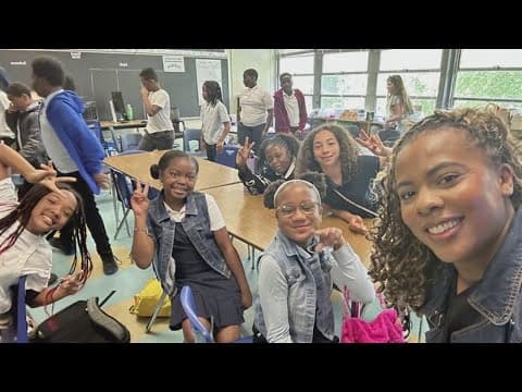 WUSA9 reporter and meteorologist visit Capitol Heights Elementary School for career day