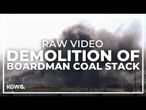 Raw video: Watch the moment when the Boardman Power Plant comes down