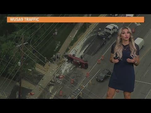 Rollover crash slows commute in Silver Spring