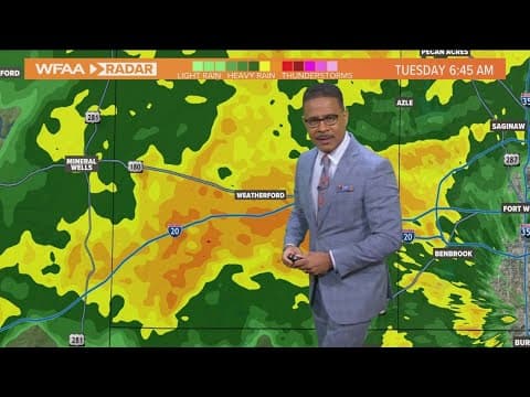 DFW Weather: Rain moves into some areas of North Texas