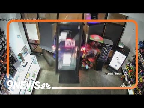 Commerce City business owner furious after thieves smash stolen car into storefront