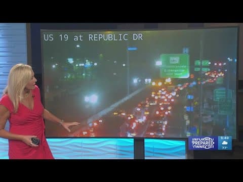 Traffic building on US 19 after crash