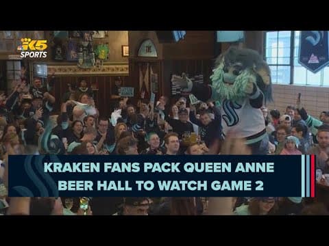 Kraken fans pack Queen Anne Beer Hall to watch Game 2