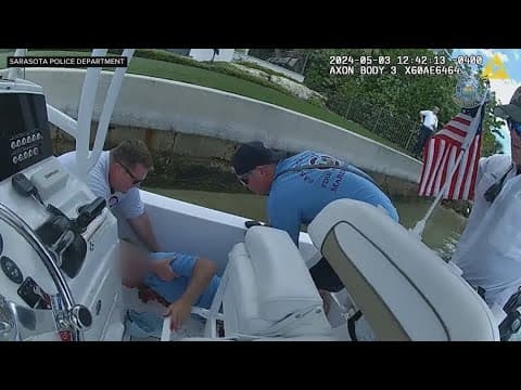Officer stops rogue boat, rescues man lying face-down in blood on deck