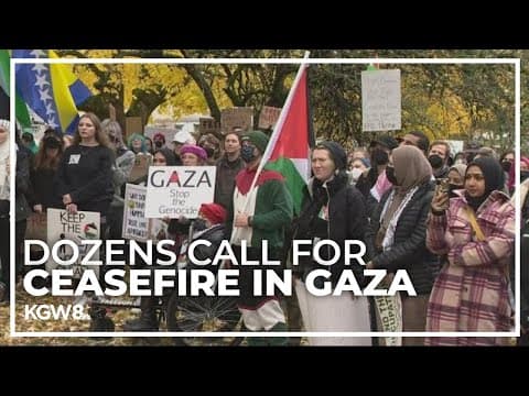 Dozens gather in Southeast Portland call for ceasefire in Gaza