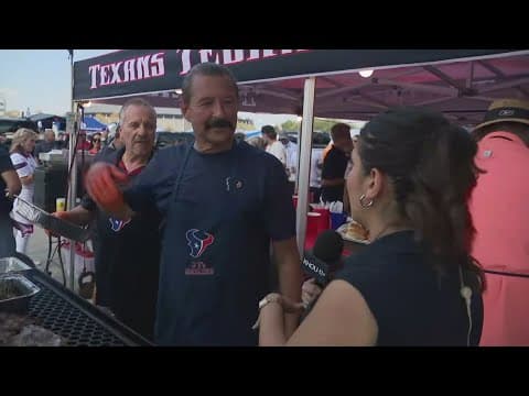 Houston Texans fans turn up at the Monday night tailgate