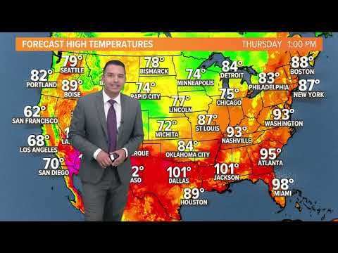 Mild along the coast with more inland warmth, gradual cooling through Saturday