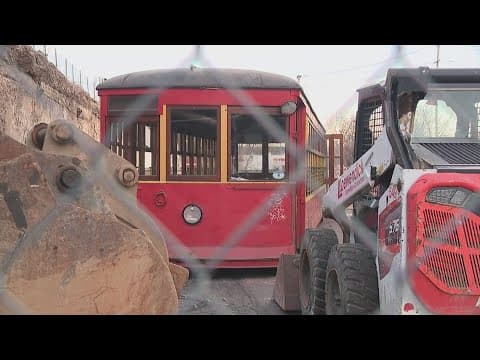 Trolley saved as crews begin demolition of old Spaghetti Warehouse building