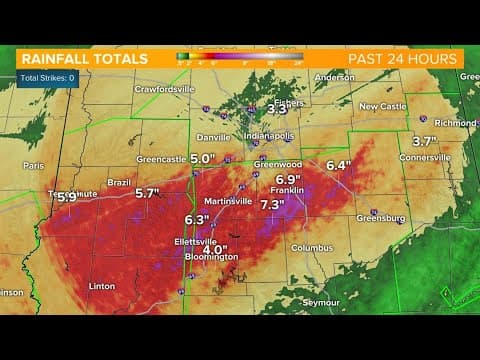 Additional 1-2 inches of rain expected through Sunday in central Indiana