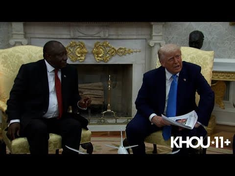 Pres. Trump goes off on reporter who asked about Qatari jet in meeting with South African president