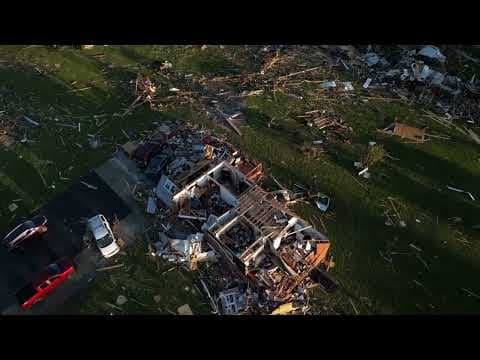 Aerial video shows homes destroyed in Kentucky storm