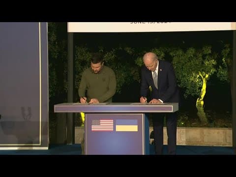 Biden and Zelenskyy sign 10 year 'security agreement' in Italy