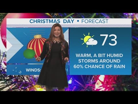 New Orleans 6pm Weather: Warm for Christmas Day, spotty showers