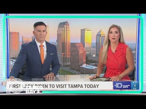 First Lady Jill Biden will visit Tampa Monday afternoon