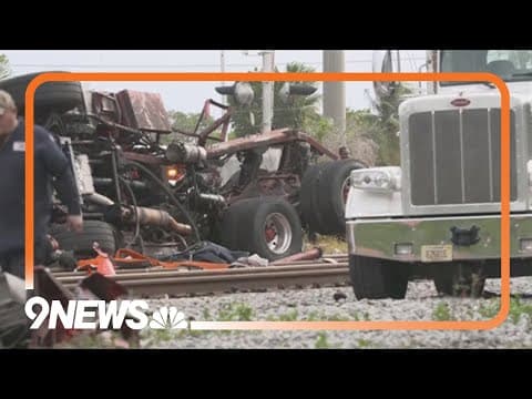 Train crashes into fire truck in Florida, injuring 15