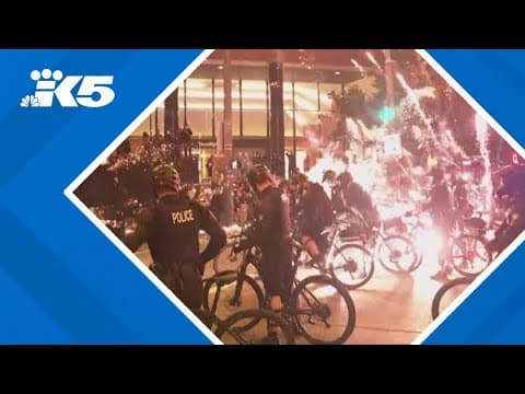 8 protesters arrested after clashes with Seattle police