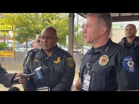 News conference after suspect in shooting  death of family member killed by officer