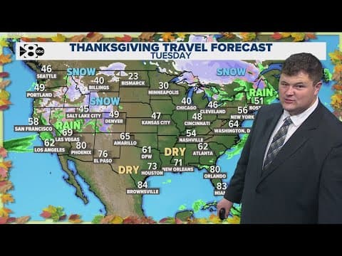 DFW Weather: Thanksgiving travel forecast, rising and falling temps across North Texas