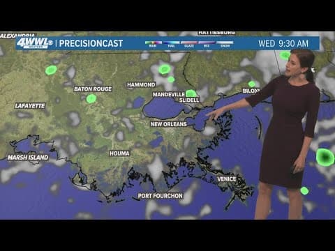 New Orleans Weather: Daily showers keep temperatures from soaring