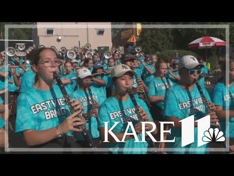 Eastview Highschool Band visits KARE at the fair