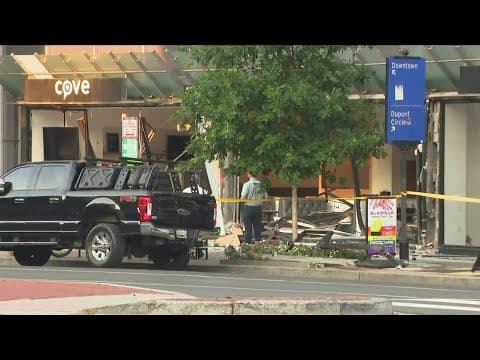 Car plows into office building near Dupont Circle