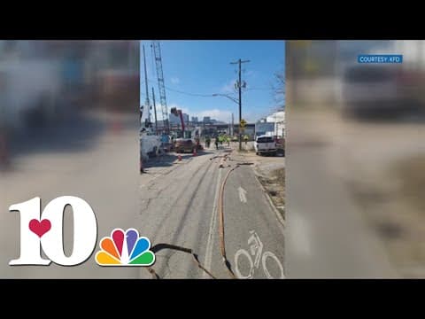 KFD: Scene cleared after gas line rupture in downtown Knoxville