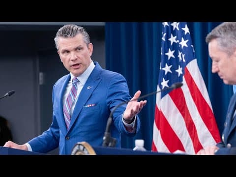 Pete Hegseth press briefing with Dan Caine