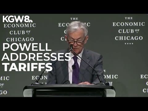 Federal reserve chair says US economy remains 'solid' despite uncertainty over Trump tariffs