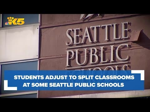 Students adjust on first day of split classrooms at some Seattle Public Schools