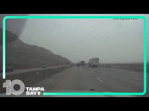 Dashcam video shows Utah Highway Patrol trooper stopping wrong-way driver by crashing into car