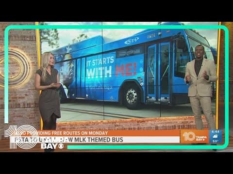 MLK Day: PSTA's new themed bus, free service, USF community service projects