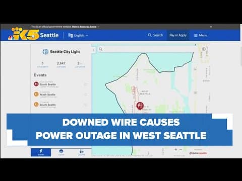 Downed wire causes power outage for thousands in West Seattle