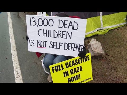 Demonstrators call for ceasefire in Gaza