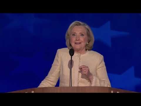 Hillary Clinton rouses Democrats in address to delegates at national convention in Chicago