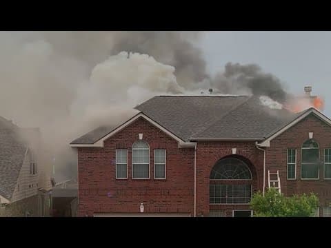 Lightning believed to be cause of massive house fire in Klein area