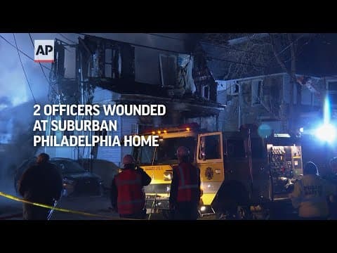 2 officers wounded at suburban Philadelphia home