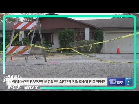 Neighbor raises money for family still unable to return to Highland City home after sinkhole opened
