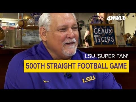 LSU superfan Mike Serio to attend 500th consecutive game