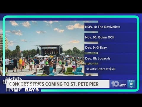 Concert series coming to St. Pete Pier