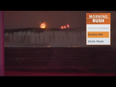 An abandoned Dallas school building caught fire for the fifth time