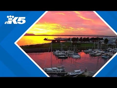 October sunset over Bellingham Bay